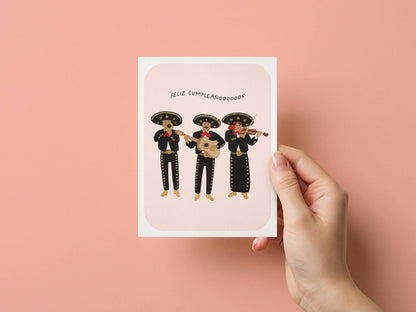 Mariachi Trio Feliz Cumpleaños Greeting Card