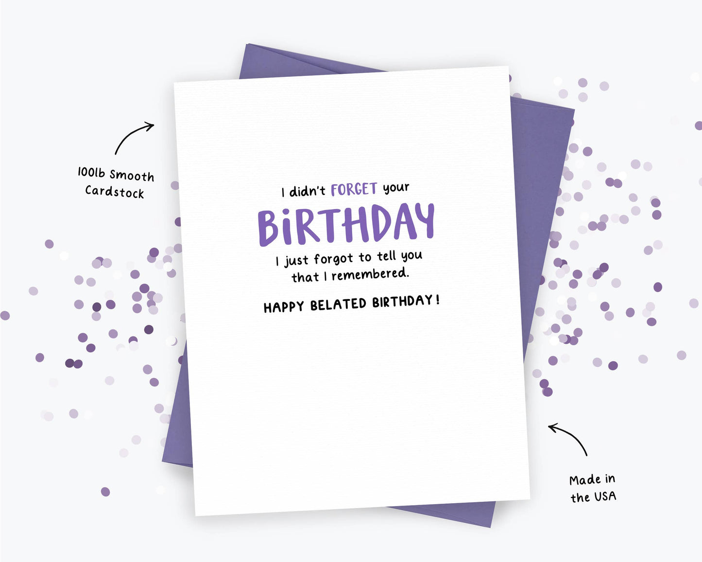 Funny Belated Birthday Card, Late Birthday Card, Humor Cards