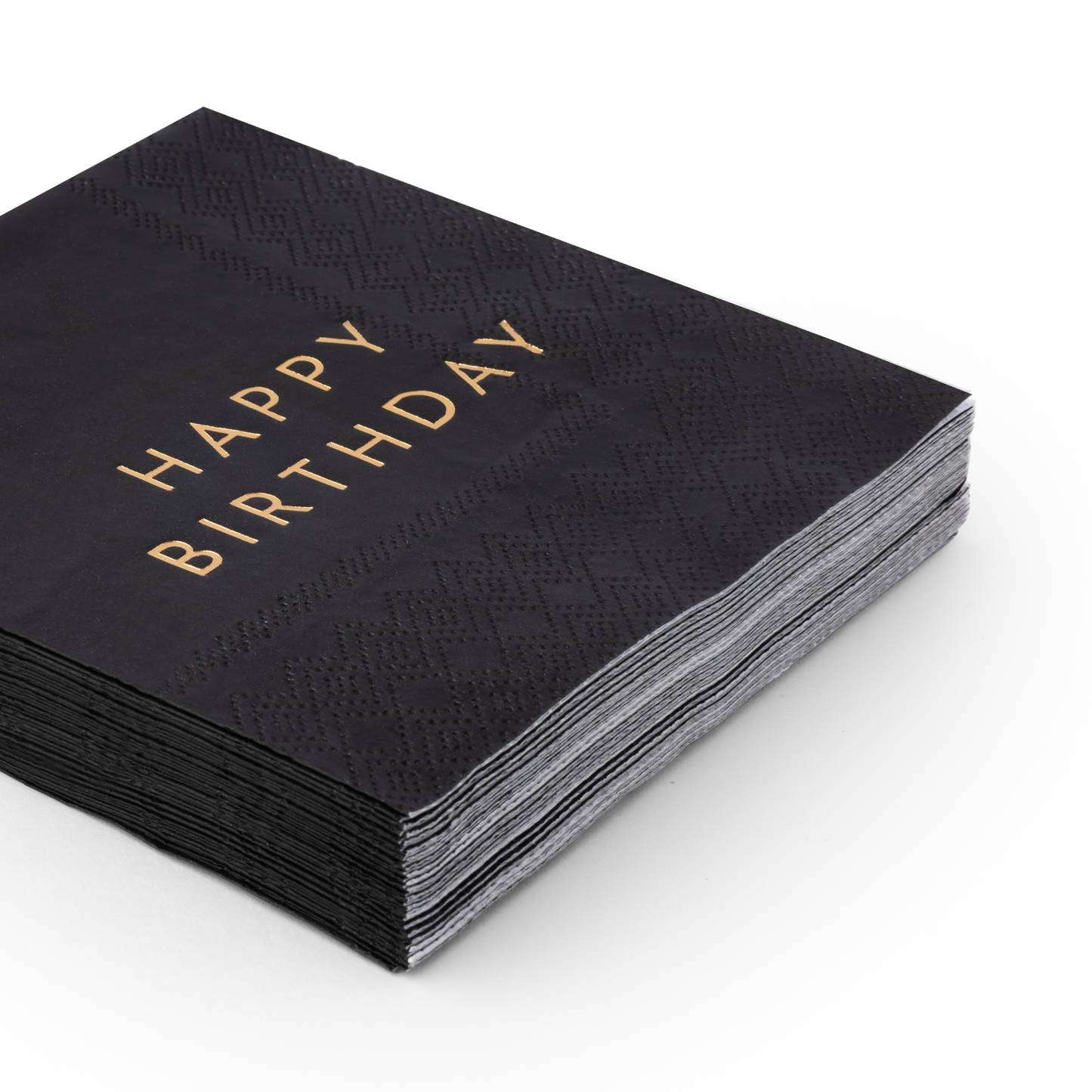 Black Noir Happy Birthday Napkins