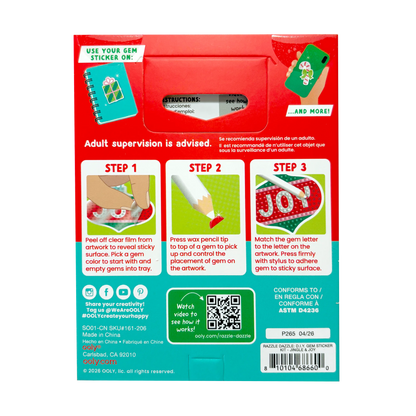 Mini Razzle Dazzle DIY Gem Sticker Kit - Jingle & Joy