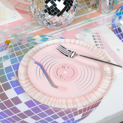 Pop Star Dance Party Vinyl Record Dessert Plates