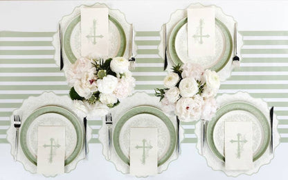 Sage Cross Floral Elegance Guest Towels