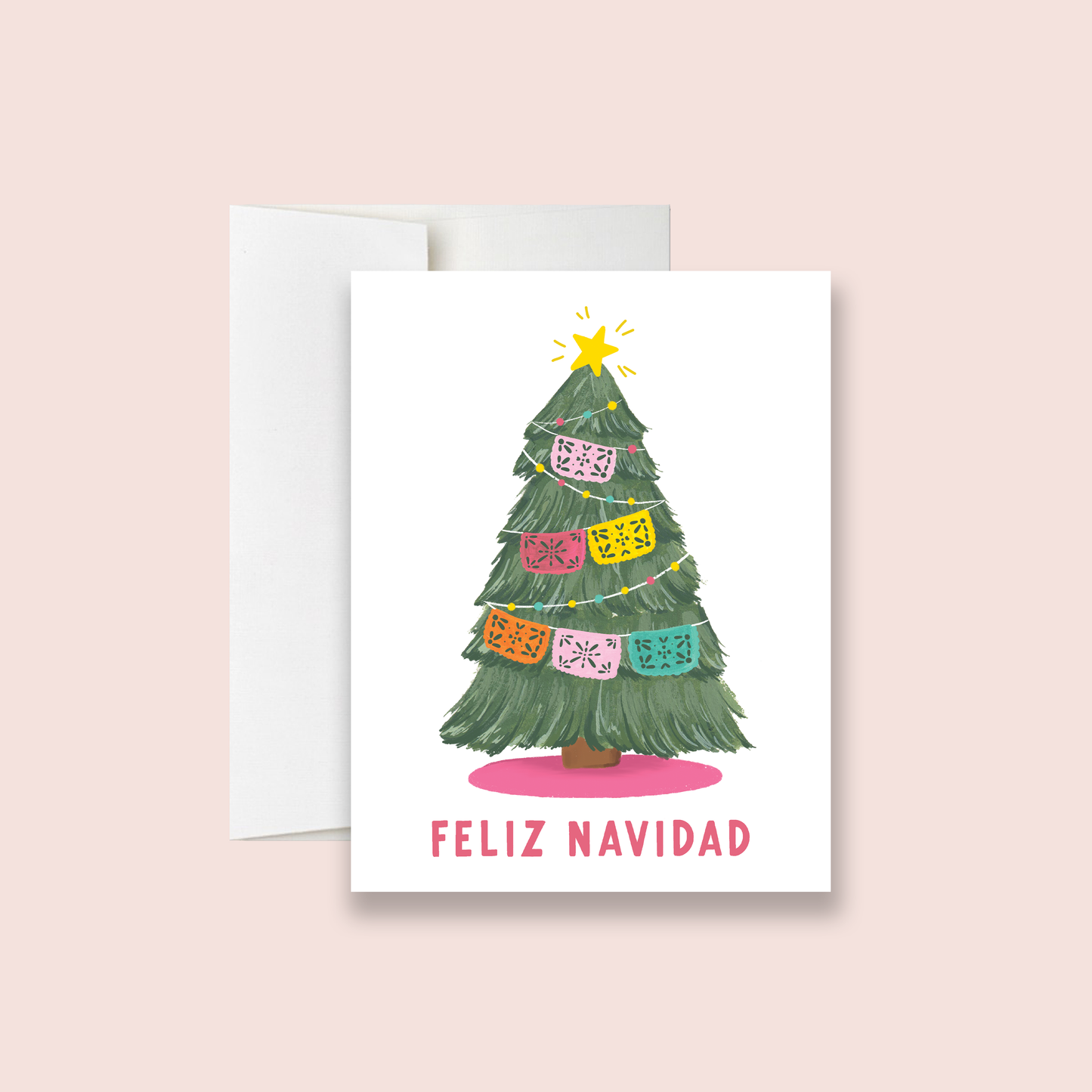 Papel Picado Navidad - Feliz Navidad Card, Spanish Card