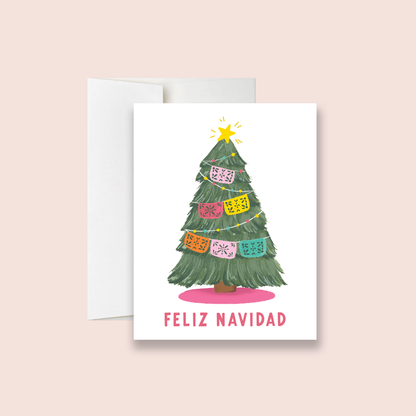 Papel Picado Navidad - Feliz Navidad Card, Spanish Card