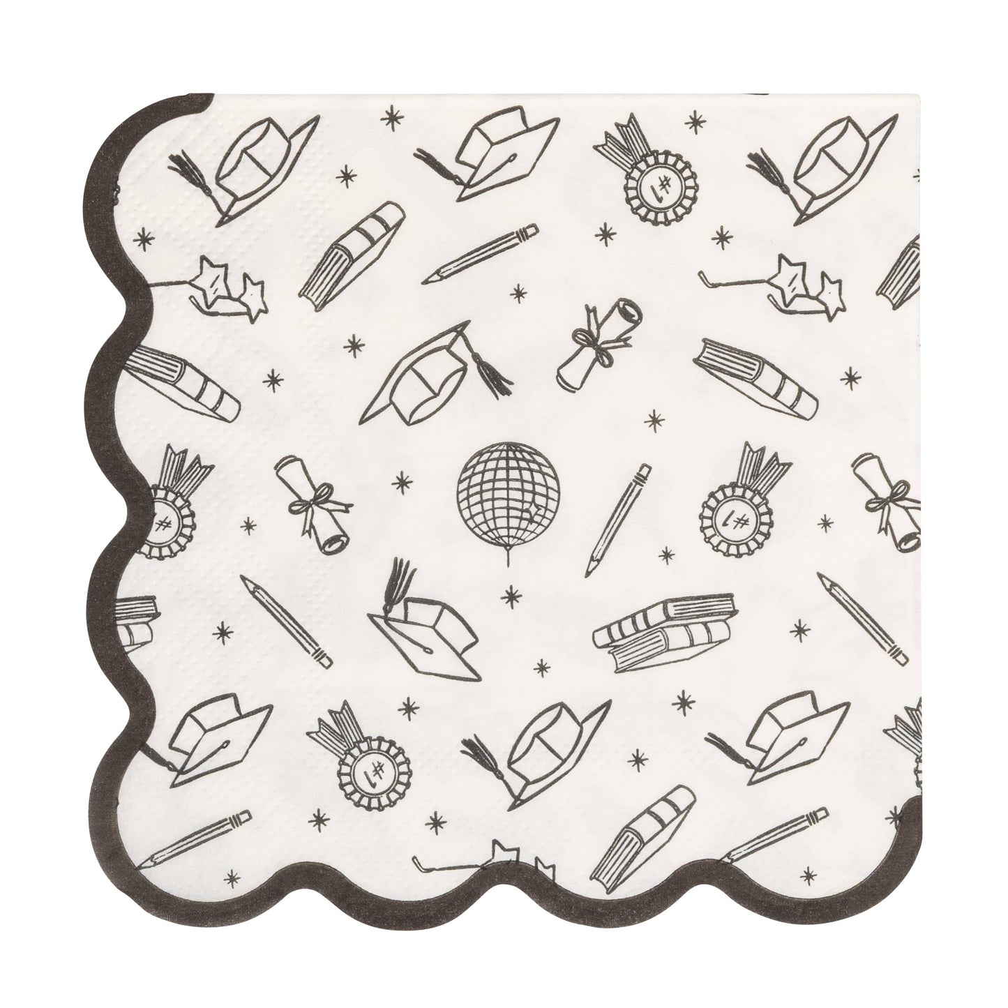 Grad Icon Foil Napkin Cocktail