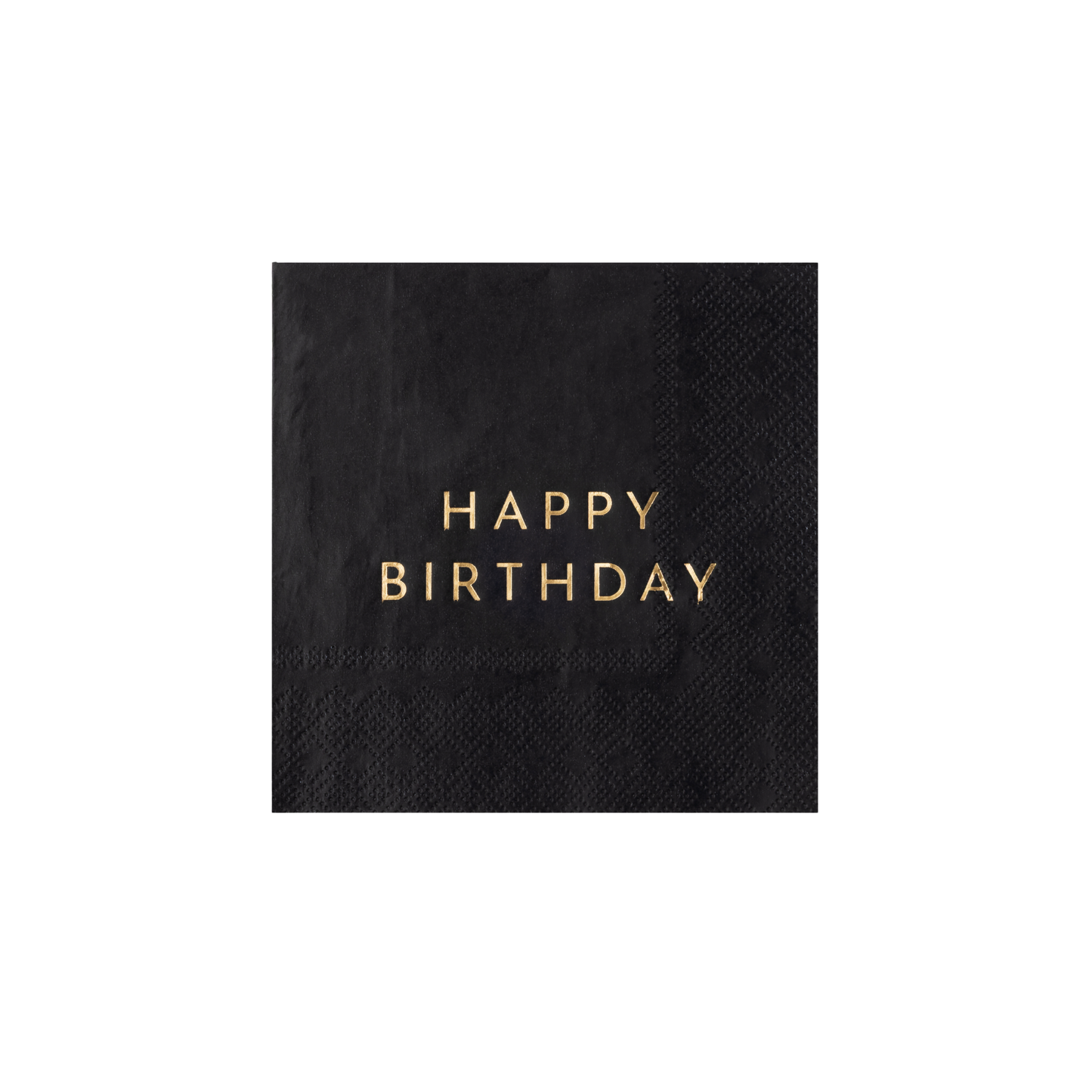 Black Noir Happy Birthday Napkins