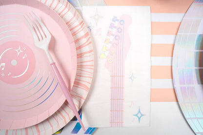 Pop Star Dance Party Vinyl Record Dessert Plates