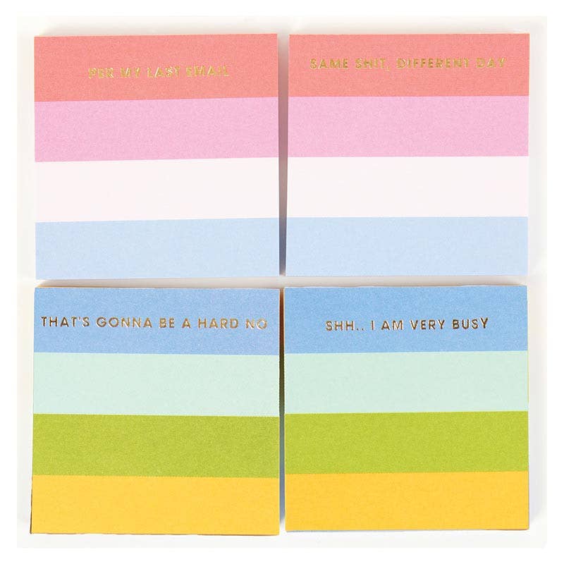 Striped Mini Notepad 4/pack
