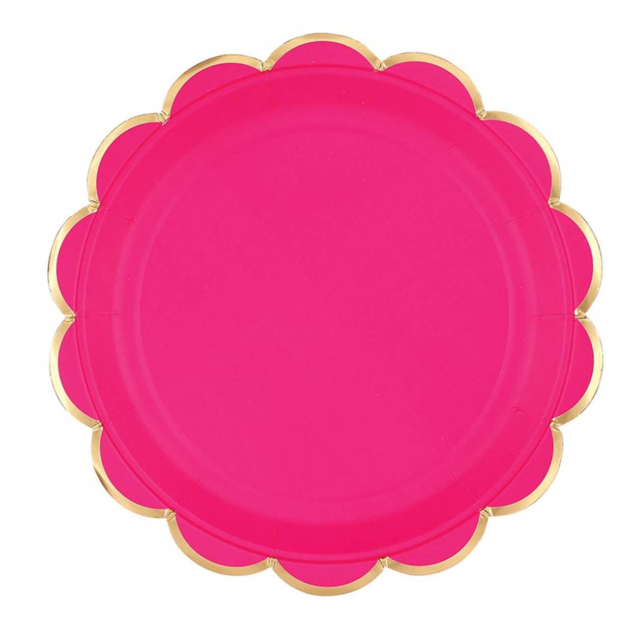 Round Scalloped Foil Plates