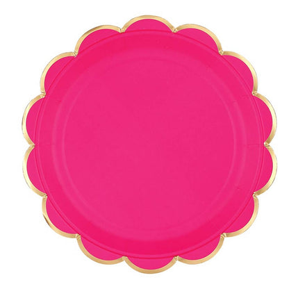 Round Scalloped Foil Plates
