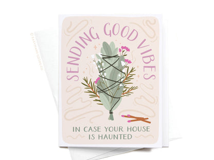 Sending Good Vibes Smudge Stick Greeting Card