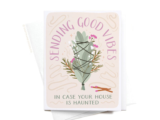 Sending Good Vibes Smudge Stick Greeting Card