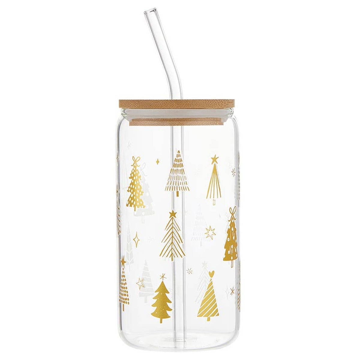 Holiday Trees - 16oz Glass Tumbler