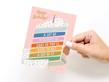 Not a Lot of Vitamins in Cake Greeting Card