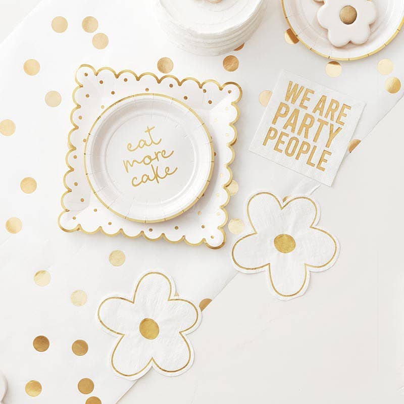 Cocktail Napkin - Die Cut Flowers