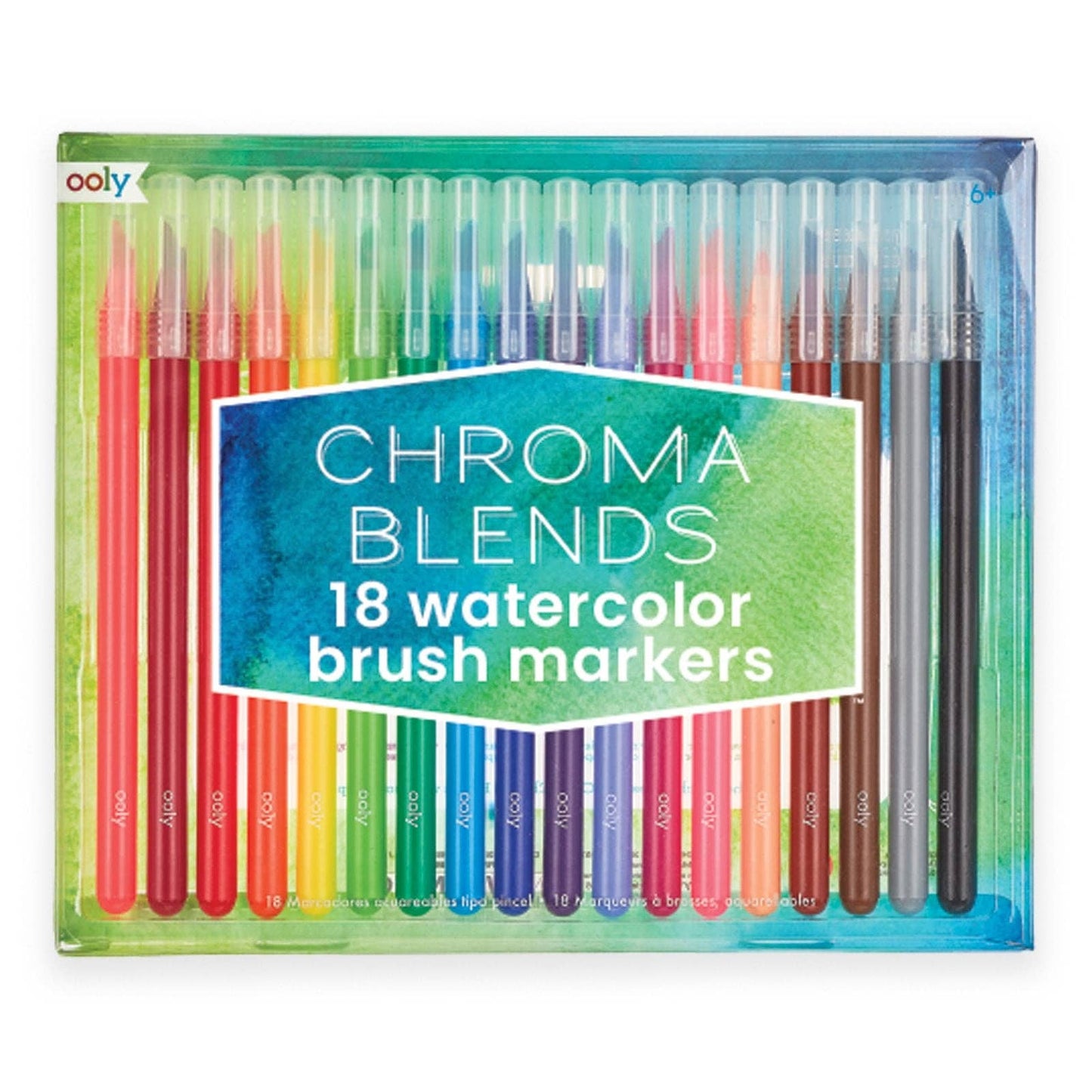 Chroma Blends Watercolor Brush Markers - Set of 18