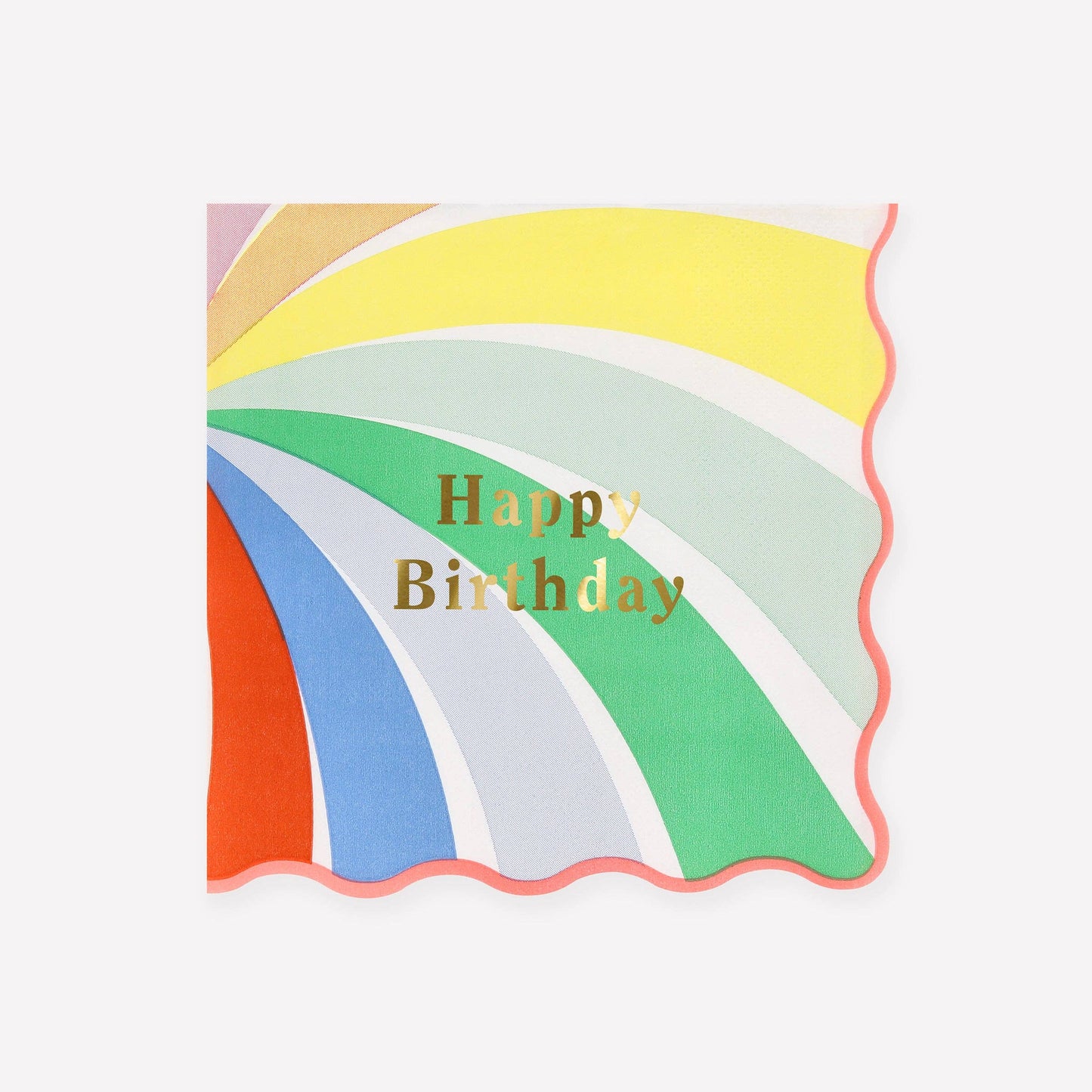 Rainbow Swirl Happy Birthday Large Napkins