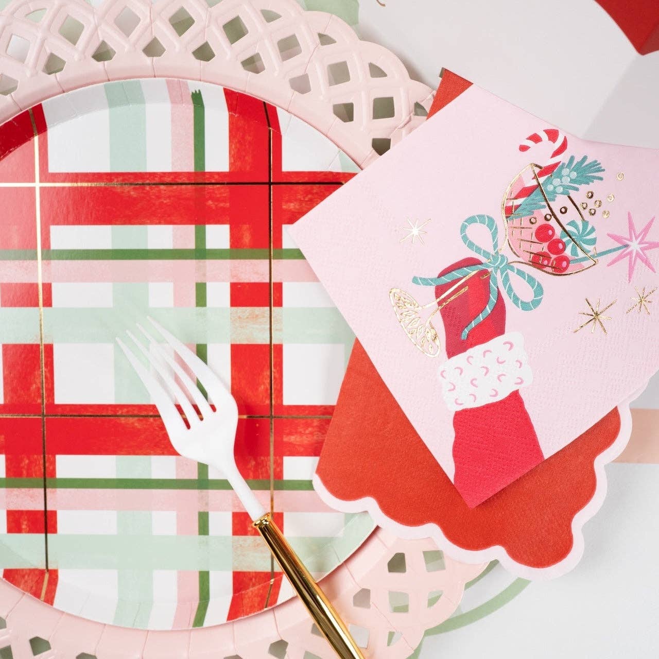 Cheerful Plaid Small Plates