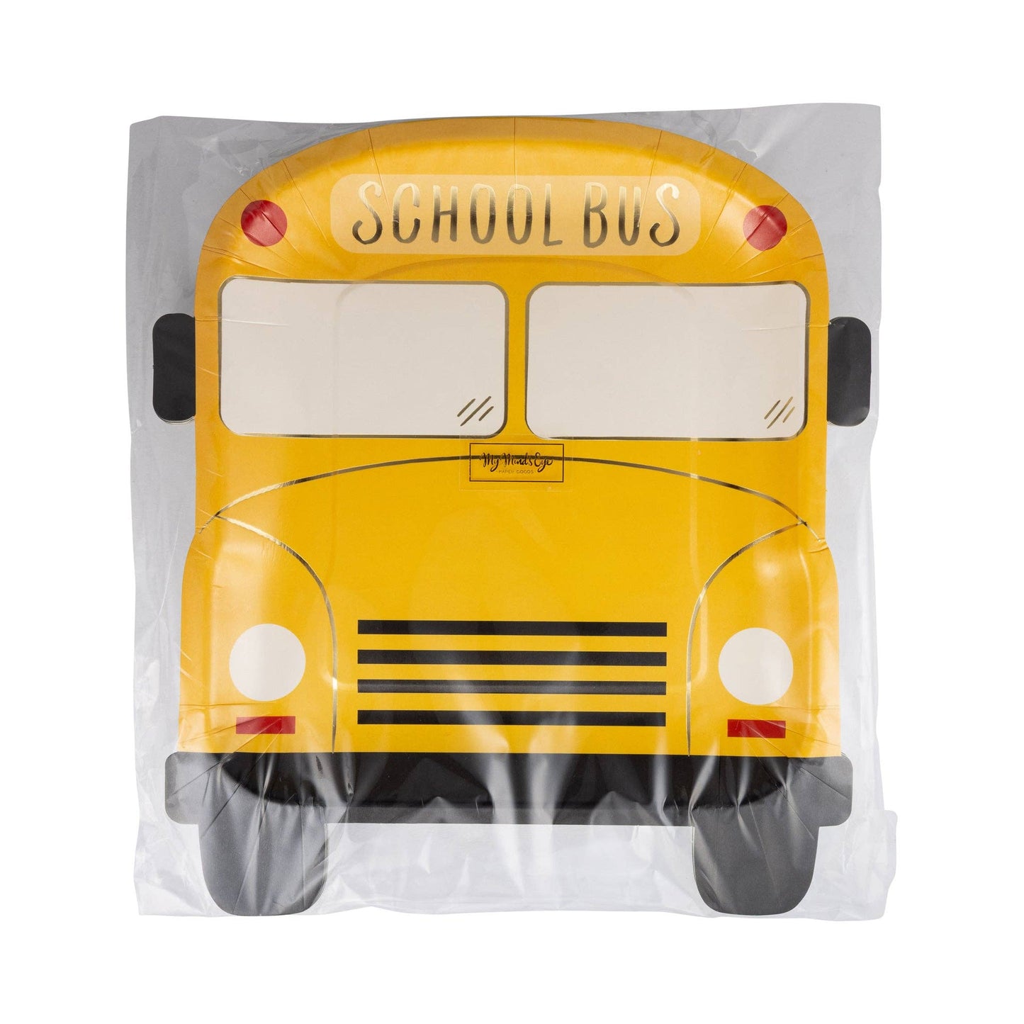 School Bus Shaped Paper Plate