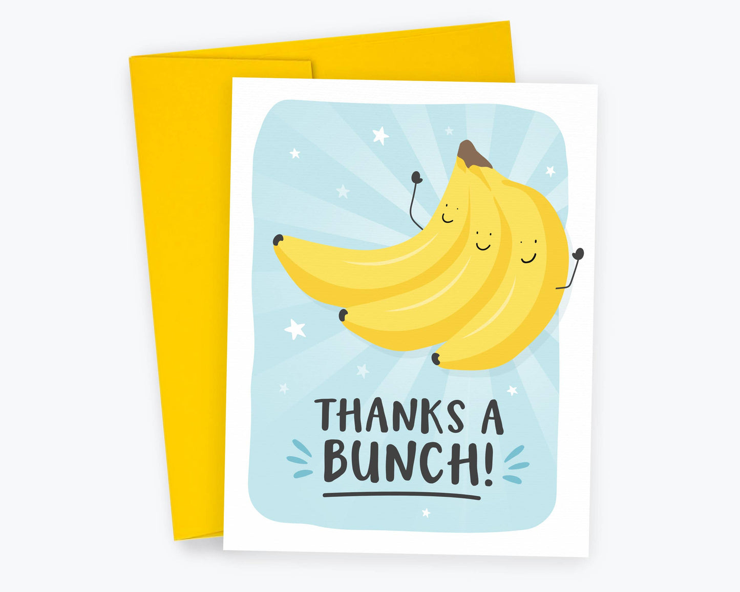 Thanks A Bunch - Thank You Cards Banana Pun Greeting Cards