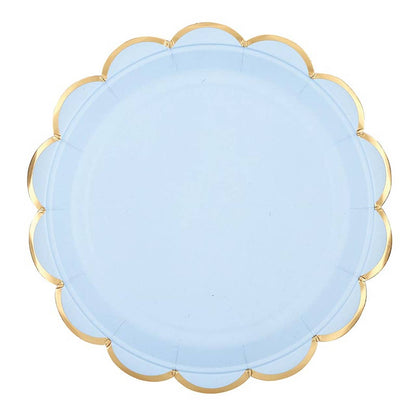 Round Scalloped Foil Plates