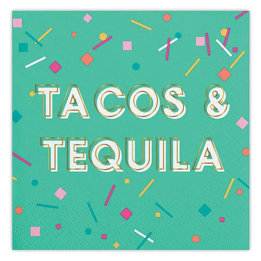 Foil Beverage Napkins - Tacos and Tequila