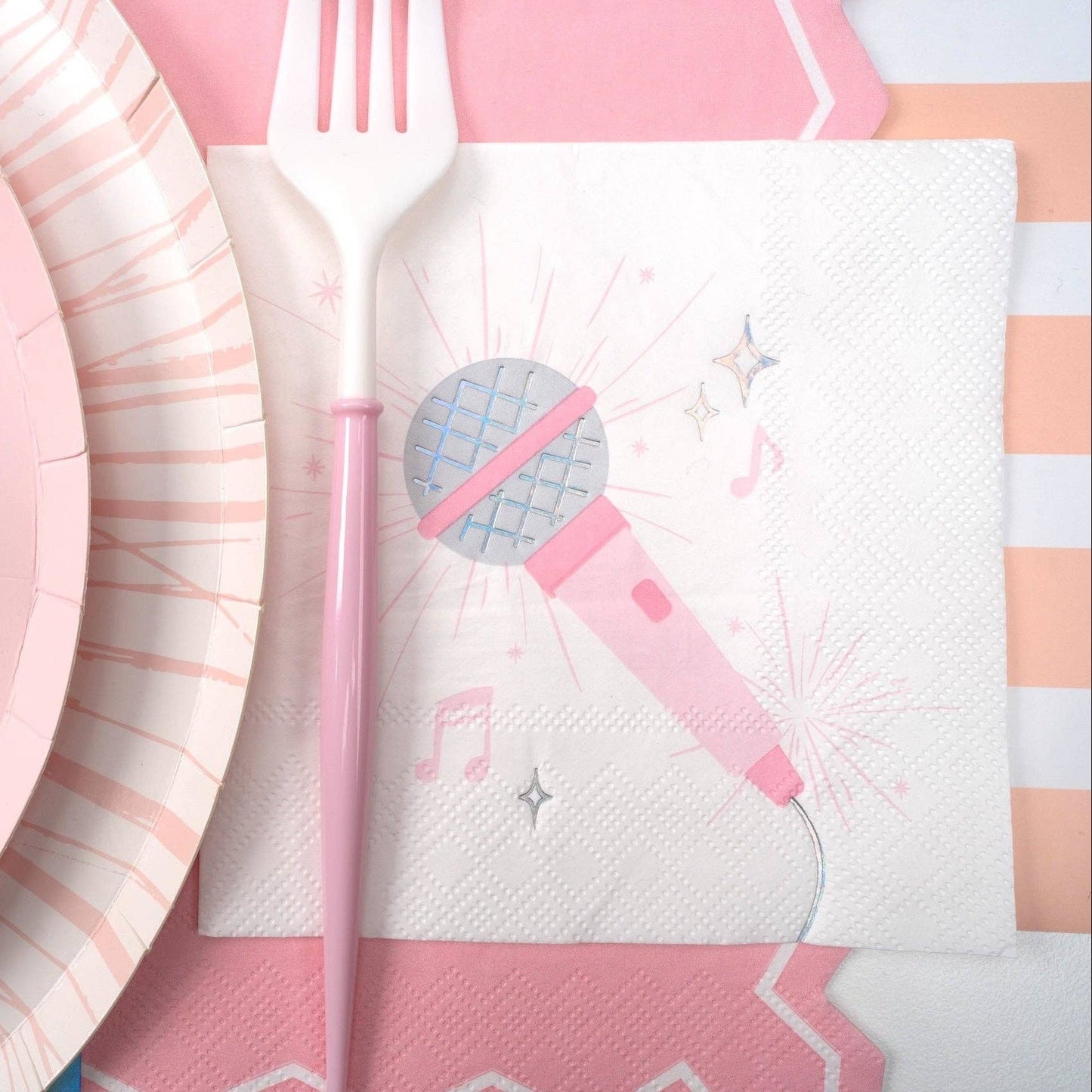 Pop Star Dance Party Microphone Cocktail Napkins