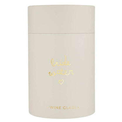 Bride Water - Gold Foil Stemless Wine Glass
