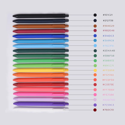 Soft touch gel ink pen